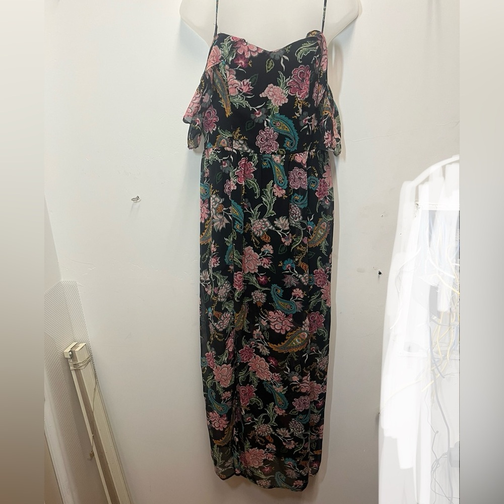 Xhilaration Black Floral Dress Small